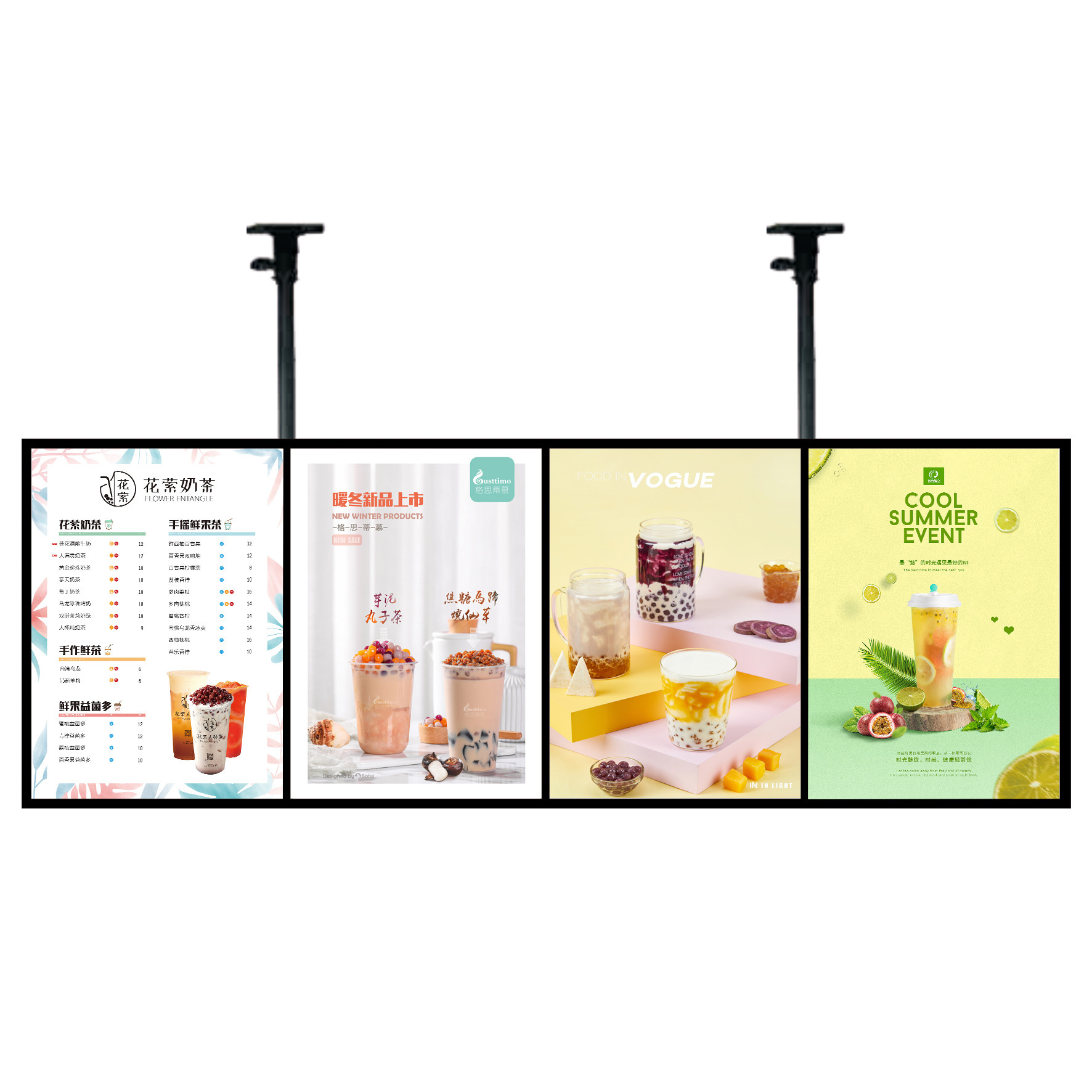 Floor-standing LED poster light box